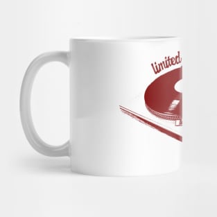 Red Turntable And Vinyl Record Illustration Mug